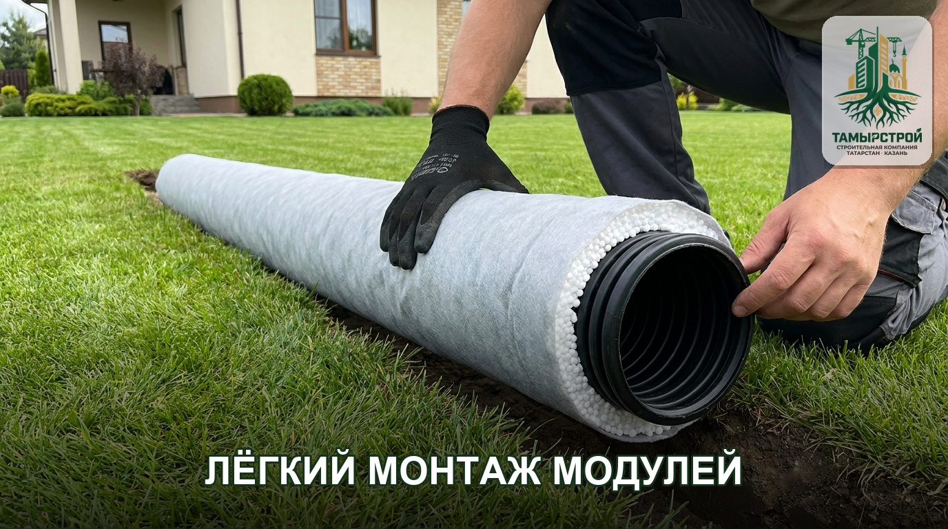 Дренаж участка без щебня (система ПульСайт) — фото 2
